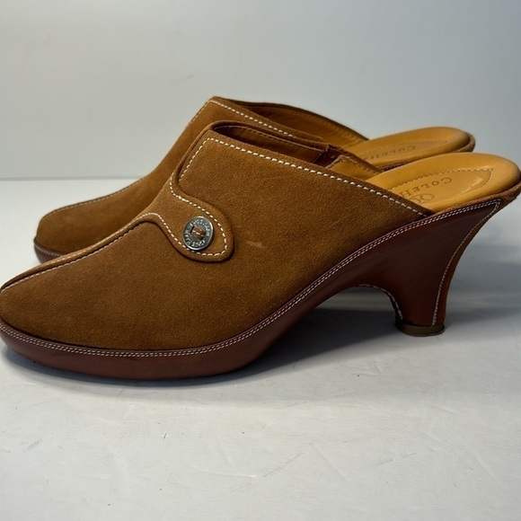 Cole Hann heeled leather slides, size 9 - Picture 3 of 6